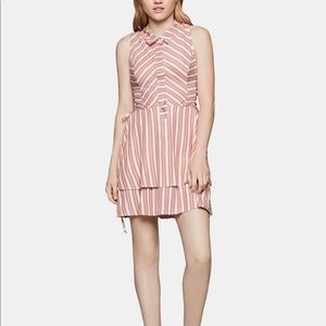 BCBG red and white stripe dress